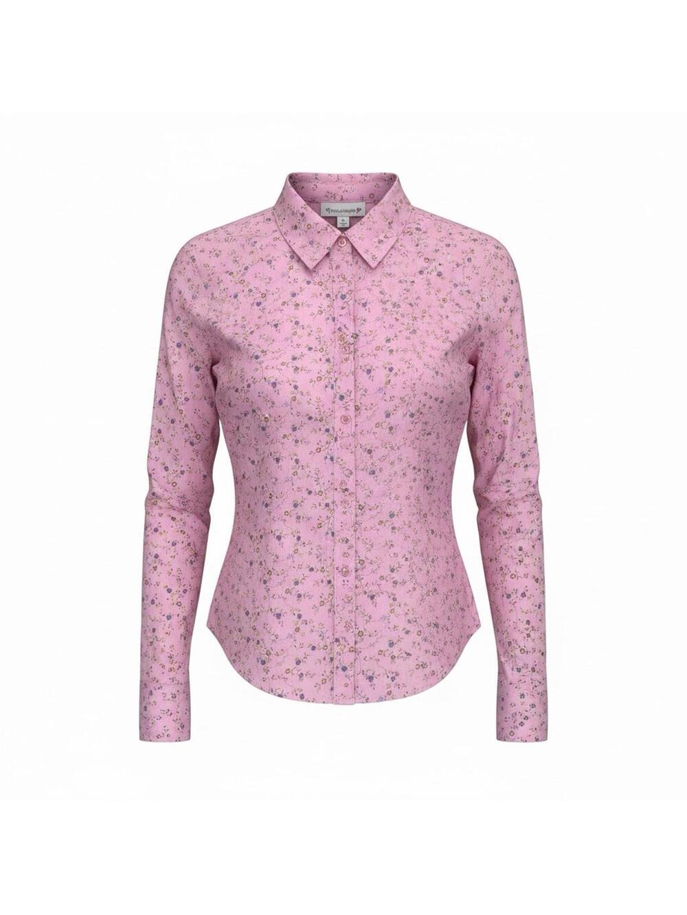Vintage Periscope cottagecore pink floral corduroy western shirt snap M cowgirl